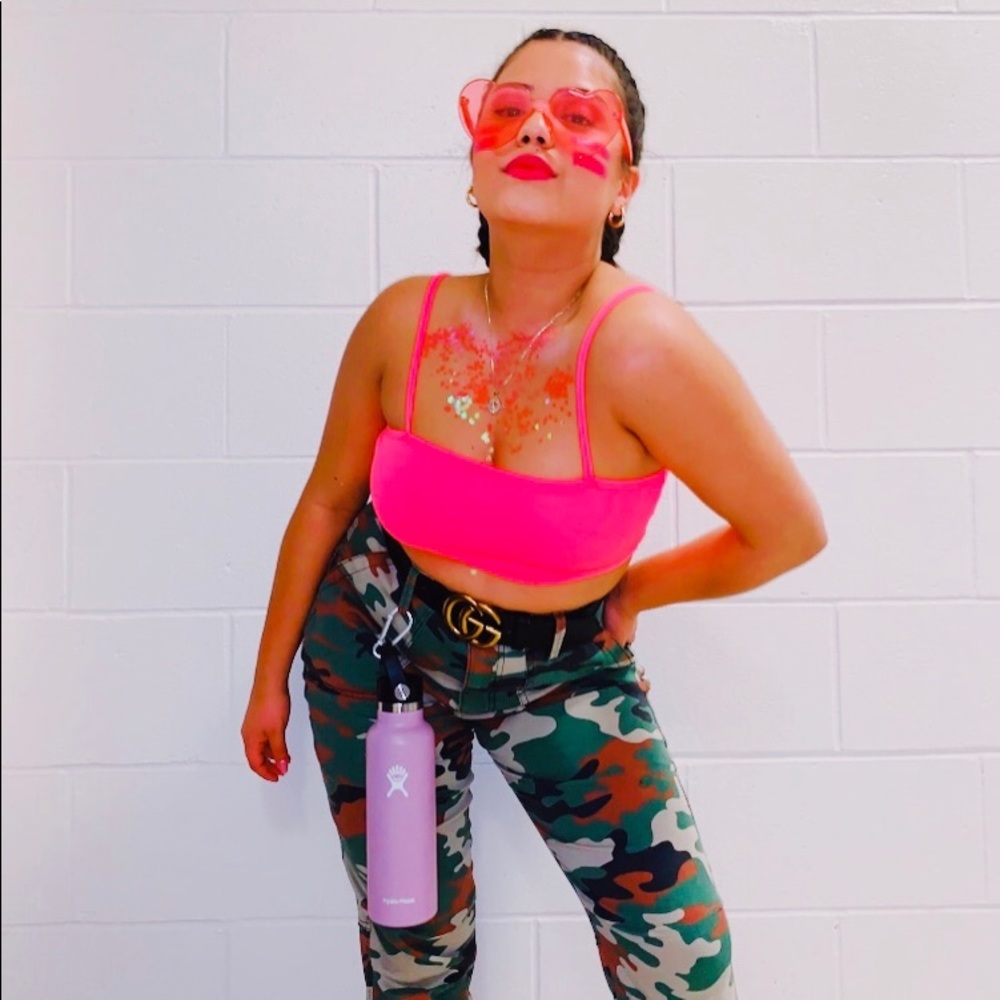Bright neon Fashion Nova Crop Top